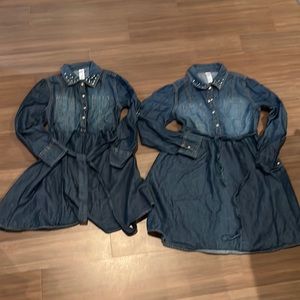 Girls denim dresses